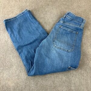 Banana Republic Surplus Straight Jeans Womens 28 Blue Cotton Stretch Double Knee